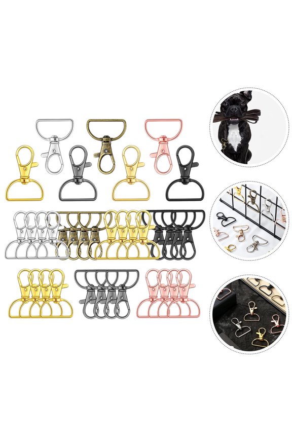 35Pcs Durable Metal Buckle Rings Sturdy Hardware for Handbag Key Rings and DIY Crafting