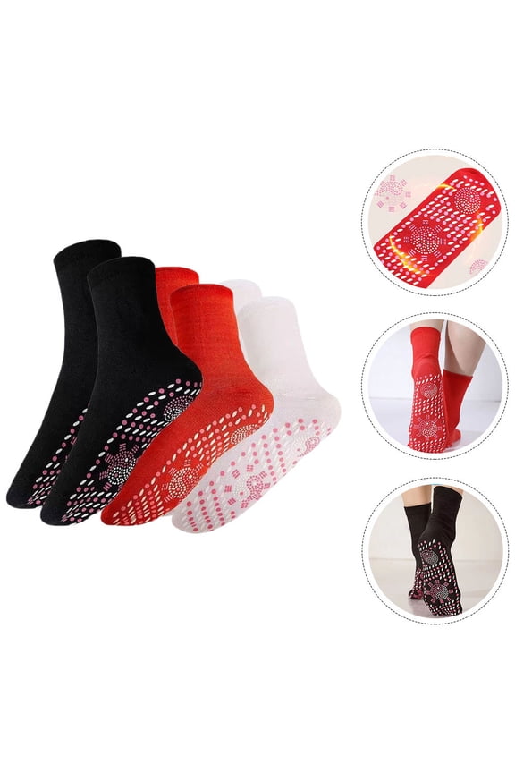 3 Pairs Reusable Heating Socks for Everyday Comfort with Premium Fabric and Enhanced Stability Support