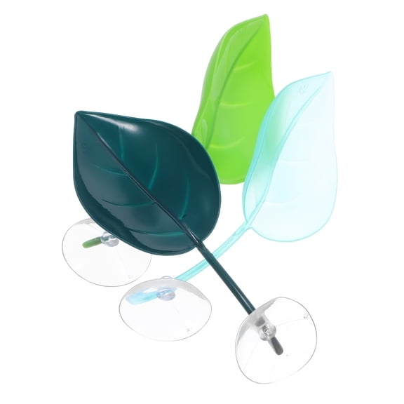 CTIRCHIU 3Pcs Betta Fish Resting Leaves Aquarium Decor Plastic Plants Assorted Color for Stunning Home Tank