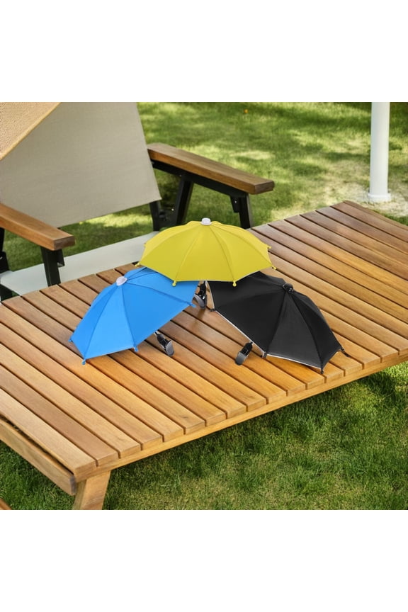 3-Pack Colorful Mini Phone Umbrellas with Clip, Portable Lightweight Covers for Hiking, Cycling, Travel & Outdoor Activities