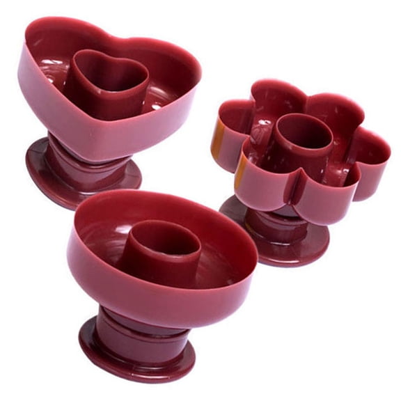 CTIRCHIU 3Pcs DIY Donut Mold Brown PP Material Non Stick Biscuit Tool