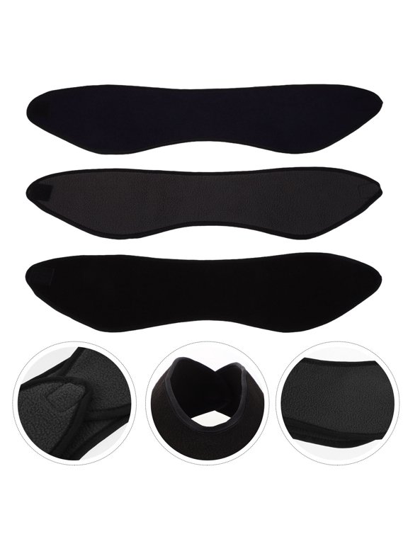 3Pcs Double Layer Thermal Fleece Ear Muffs Adjustable Headband for Cold Weather Cycling Hiking