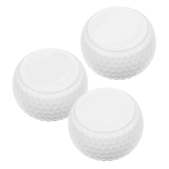 CTIRCHIU 3Pcs White Flat Golf Balls for Putting Practice Indoor and Outdoor Training Aid