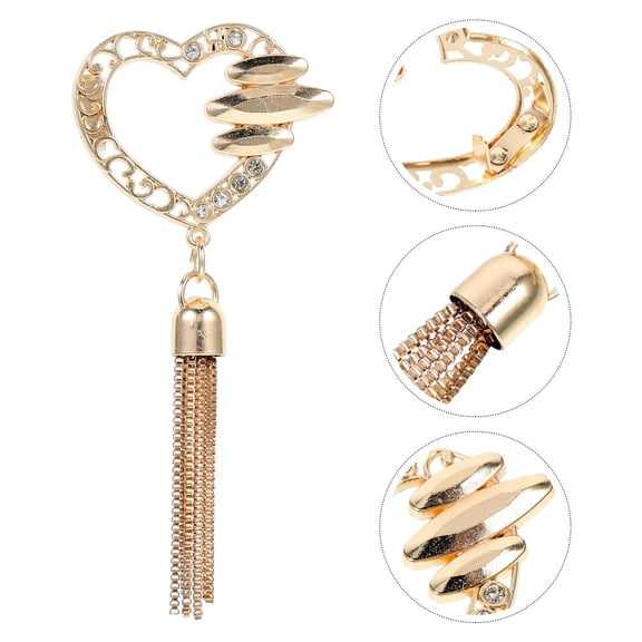 CTIRCHIU 3Pcs Heart Shape Metal Buckles for Handbag Hardware Plated Gold Alloy Durable Decorative Bag Accessories