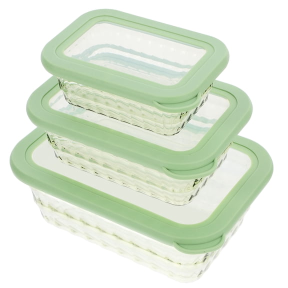 CTIRCHIU 3Pcs Light Green Storage Boxes for Food Keeping and Vegetable Organization in Kitchen