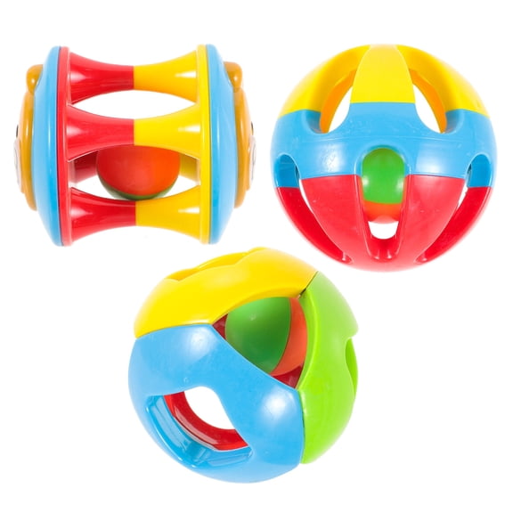 CTIRCHIU 3Pcs Parrot Ball Bird Chewing Toys Plastic for Small Birds Indoor Play