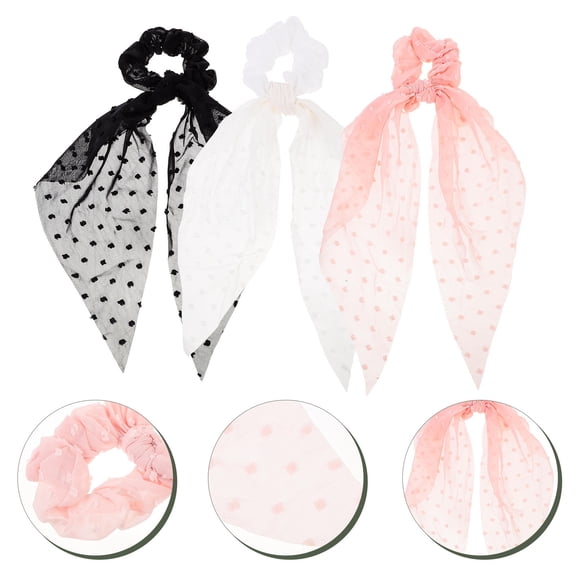 CTIRCHIU 3-Pack High-Elastic Hair Ties for Women, Assorted Colors, Ideal for Securing Hair and Stylish Hair Accessories