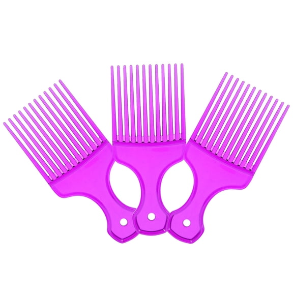 CTIRCHIU 3Pcs Purple Styling Hair Comb Portable Lightweight Wide Teeth for Smooth Hair