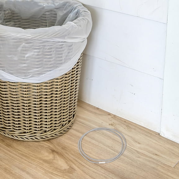 CTIRCHIU Grey Elastic Trash Can Bands 70cm for Various Sizes 3 Pieces