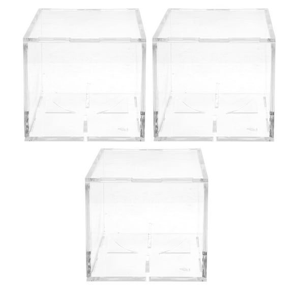 CTIRCHIU 3Pcs Softball Display Case Transparent Acrylic Storage for Friends
