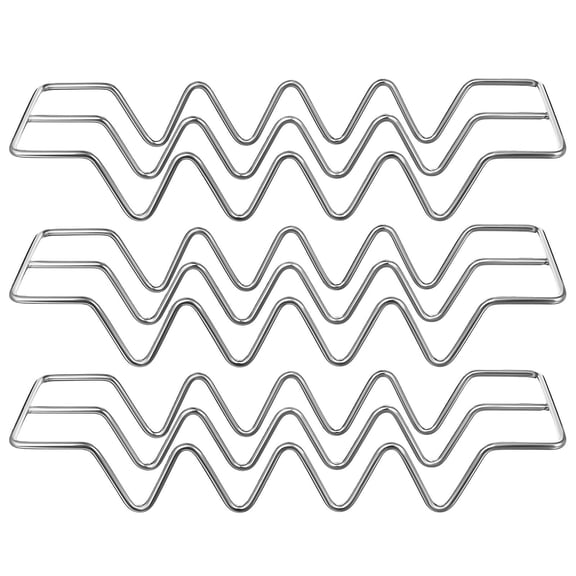 CTIRCHIU 3Pcs Stainless Steel Taco Platter Serving Tray for Oven Use Stable Metal Taco Holder Set