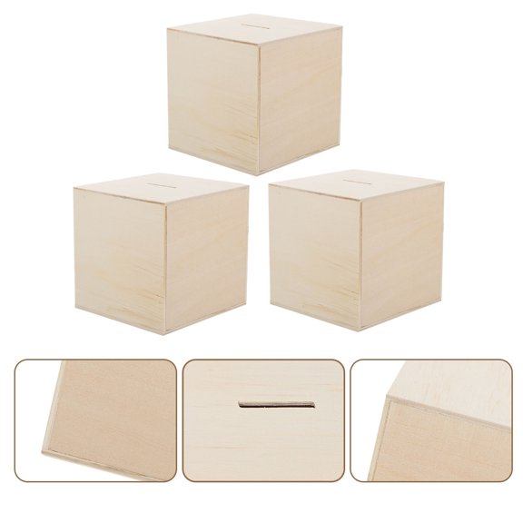 CTIRCHIU Diy Money Bank Kids Save and Spend Beige 3Pcs