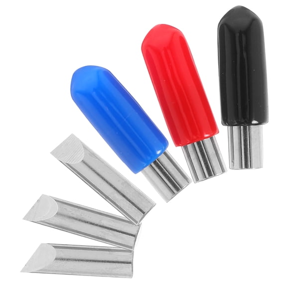 CTIRCHIU 3Pcs Wood Carving Tools Plated Silver Metal Blades for DIY Crafts and Paper Art