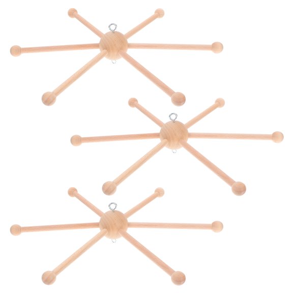 CTIRCHIU Natural Wood Mobile Frame Kit Khaki for DIY and Hanging Decor