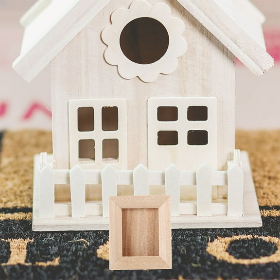 CTIRCHIU 3pcs Dollhouse Scenery Props Wooden Light Brown for Miniature Projects in Home Decor