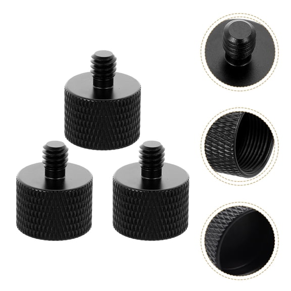 CTIRCHIU 3Pcs Compact Screw Adapter for Tripod Mount Mic Stand Accessories Drum Compatible