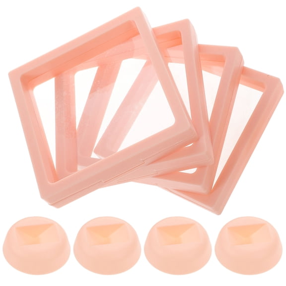 CTIRCHIU 4-Pack Mini Figurine Display Boxes in Plastic - Moisture Resistant Storage Cases