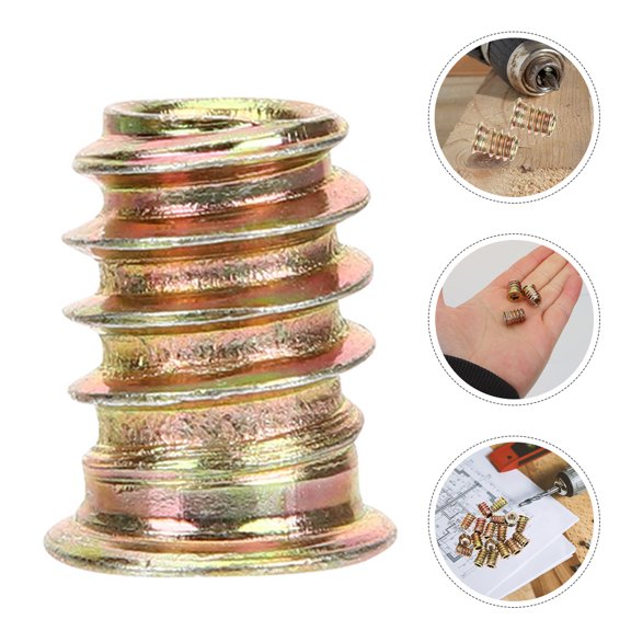 CTIRCHIU 40Pcs Assortment Threaded Inserts Carbon Steel Wood Connectors for Home Use