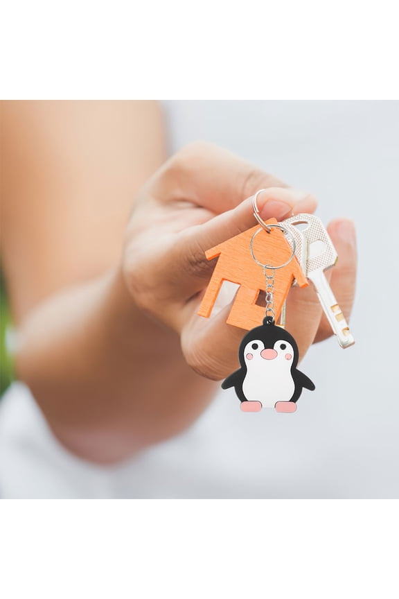 40Pcs Cute Penguin Keychains Multi Color Animal Themed Keyring for Backpack and Handbag Accessory