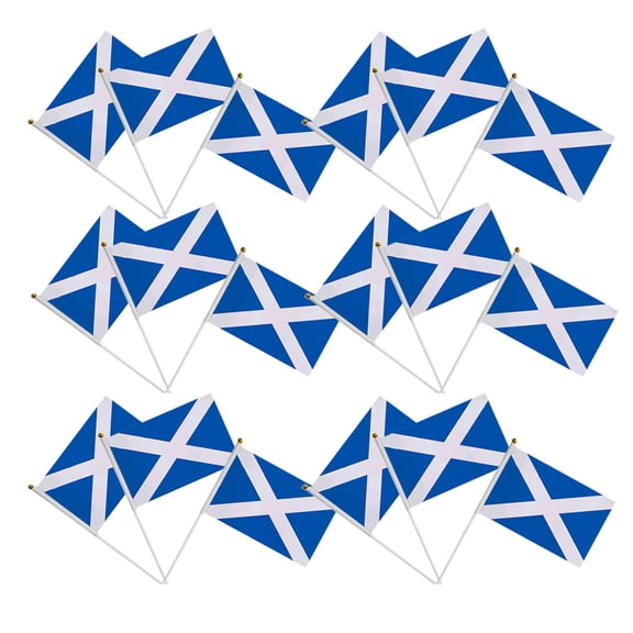 CTIRCHIU 40Pcs Portable Scotland Handheld Flags Made with Lightweight Material for Outdoor Celebrations