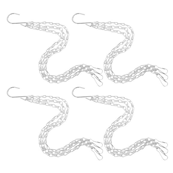CTIRCHIU 4Pcs Sturdy White Hanging Basket Chain Adjustable Planter Hangers for Garden