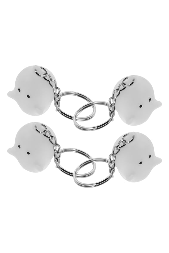 4Pcs Glow in The Dark Cute Ghost Keyrings Lightweight Bag Charm Accessories