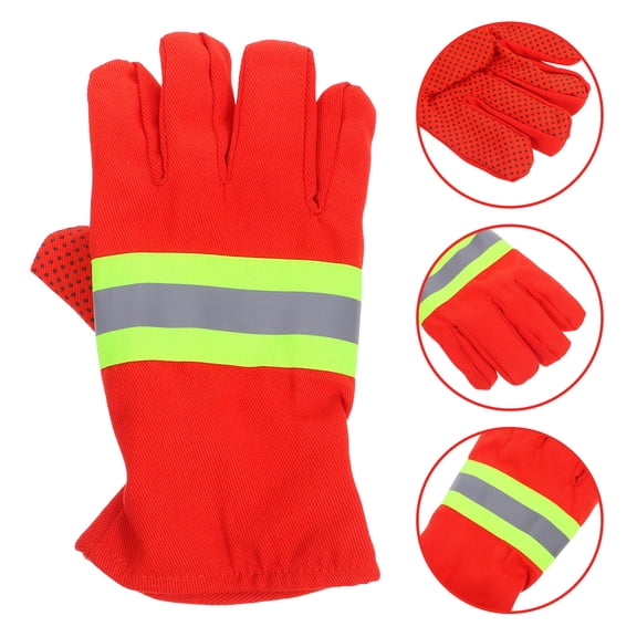 CTIRCHIU 2Pairs Firefighter Gloves Fire Resistant Gloves for High Heat Safety and Grip