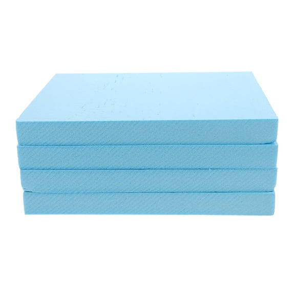 CTIRCHIU 4Pcs Blue Polystyrene Foam Blocks Versatile Craft Material for DIY Models Art Projects