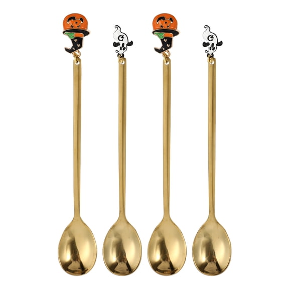 CTIRCHIU 4-Pack Ghost Coffee Spoons for Stirring Drinks, Fun Beverage Accessories, Unique Kitchen Utensils