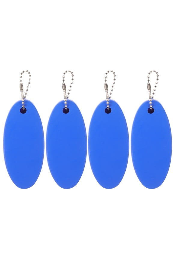 4Pcs Oval Floating Keychains with PU and Aluminum Alloy for Boating Decor