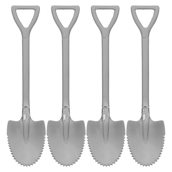 CTIRCHIU 4-Piece Fruit Spoons Set with Serrated Edges and Non- Handles, Perfect for Home, Kitchen, and Cooking Use