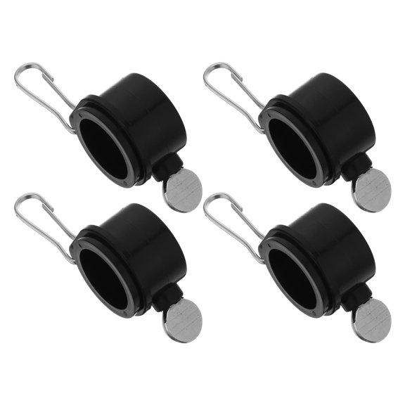 CTIRCHIU 4Pcs Heavy Duty Flag Pole Rings Black Rust Resistant Hardware for Stable Flag Display