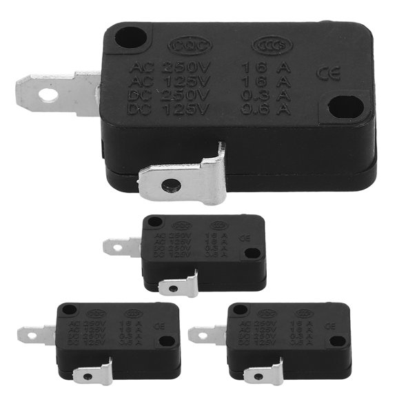 CTIRCHIU 4Pcs Kitchen Appliance Switch Replacement Black Micro Switch for Oven Door