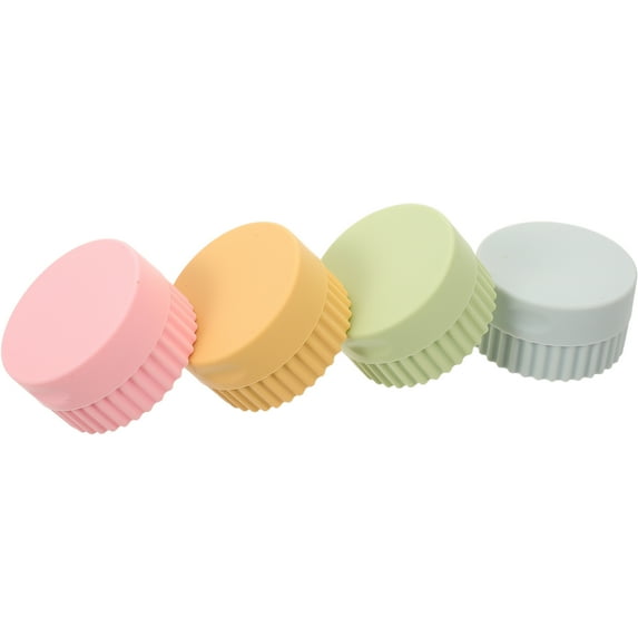 CTIRCHIU 4-Pack Travel Size Silicone Cream Jars Leakproof Makeup Containers for Body Lotion and Skincare