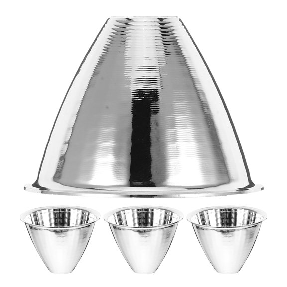 CTIRCHIU 4Pcs Metal LED Reflector Cup Plated Silver for Flashlight with Upgraded Illumination