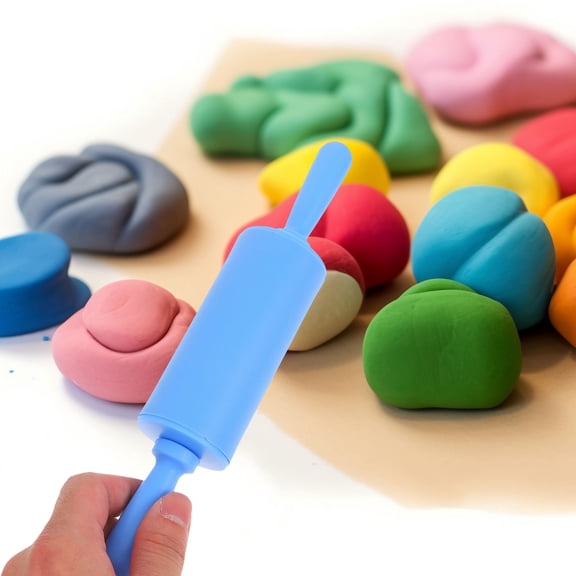 CTIRCHIU 4Pcs Plasticine Craft Rolling Pins Assorted Colors Safe Plastic DIY Accessory
