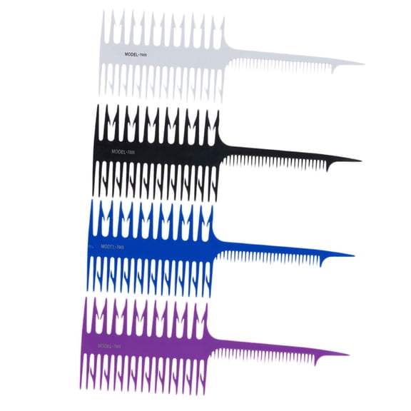 CTIRCHIU 4Pcs Lightweight Black Fish Shape Hair Brush for Easy Hair Care and Dyeing Use