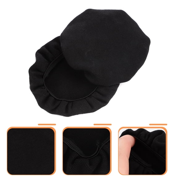 CTIRCHIU 4-Pack Black Cotton Headphone Covers Washable Protective Ear Pad Accessories for Headsets