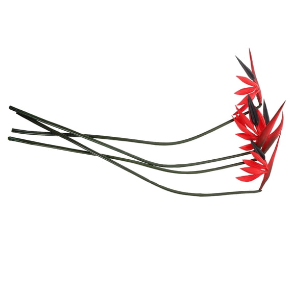 CTIRCHIU 4Pcs Red Tropical Artificial Flowers Realistic Hawaiian Simulation for Home Decor