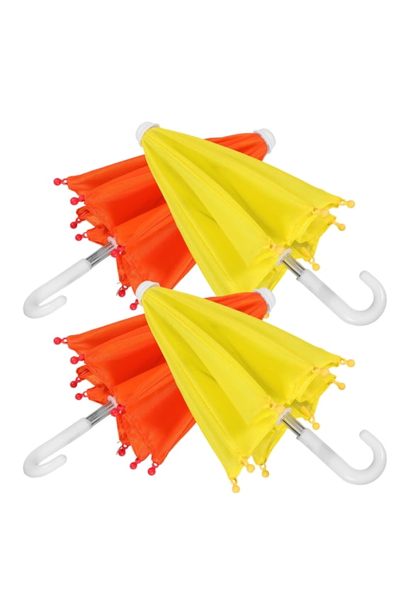 4-Pack Mini Windproof Umbrellas with Stainless Steel Frame, Compact Size for Indoor and Outdoor Use