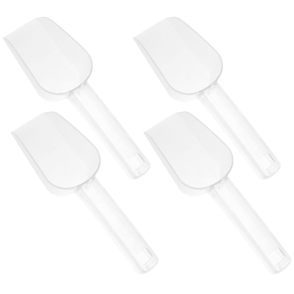 CTIRCHIU 4Pcs Transparent Ice Scoop for Freezer Kitchen Large Grain Candy Sugar Scoop