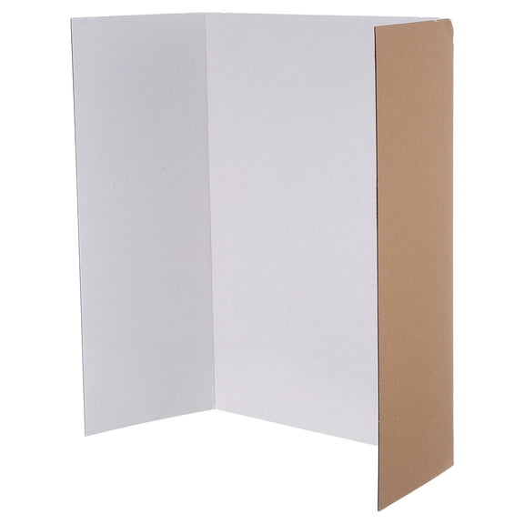 CTIRCHIU White Corrugated Cardboard Trifold Poster Board 61x40.6cm 4 Pieces