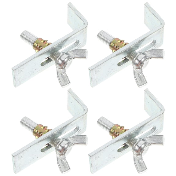 CTIRCHIU 4Pcs Zinc Alloy Sink Mounting Brackets Silver for Secure Installation of Bathroom Sinks