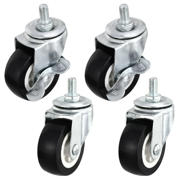 CTIRCHIU 4Set Swivel Caster Wheels Assorted Color PVC 360degree Swivel for Work Benches