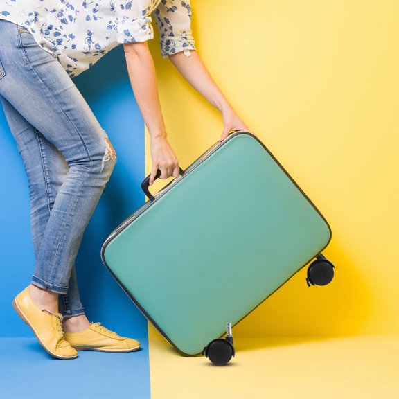 CTIRCHIU 4-Pack Black Nylon Casters Wheels with Brake for Kitchen Appliances, and Stable Replacement