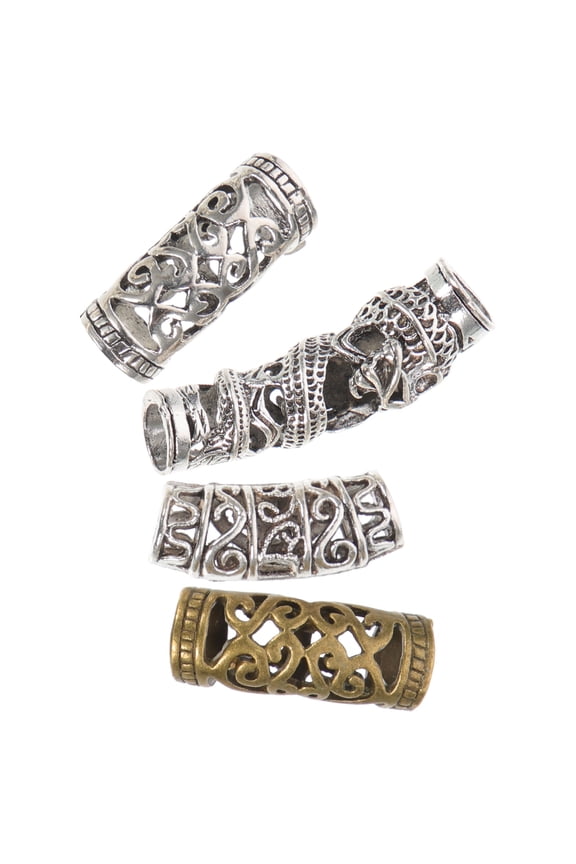 4pcs Hair Cuffs for Braids Use Hollow Tube Accessories for Women