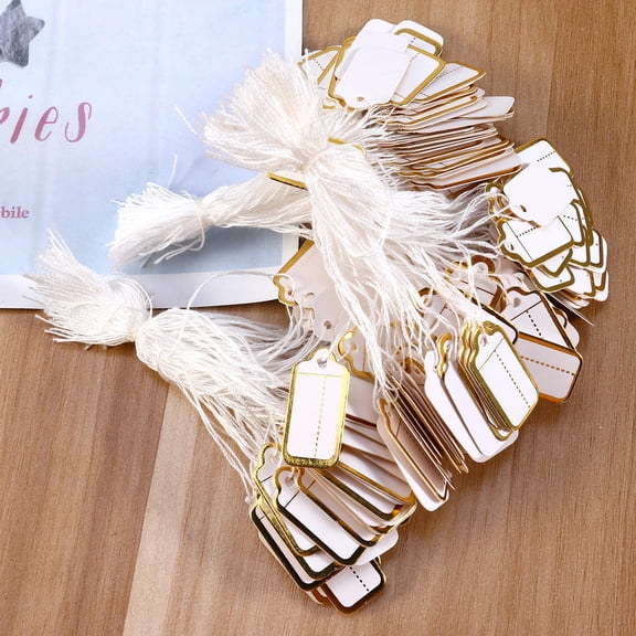 CTIRCHIU 500Pcs Golden Price Tag Paper Material for Sale and Display