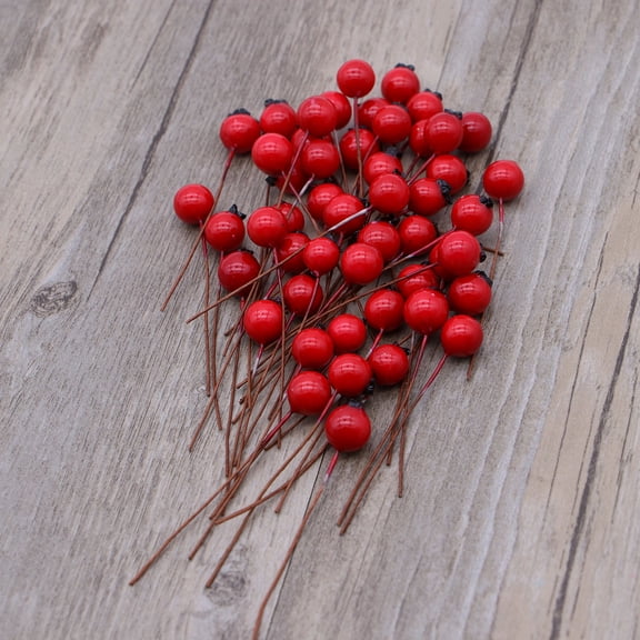 CTIRCHIU 50 Pieces Red Artificial Berry Decorations, Realistic Foam Fruit Berries for Home, Wedding, Craft, Holiday and Seasonal Decor