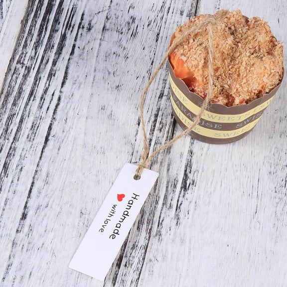 CTIRCHIU 50Pcs Wedding Tags for Favors Handmade Kraft Paper with ng Party Decoration White