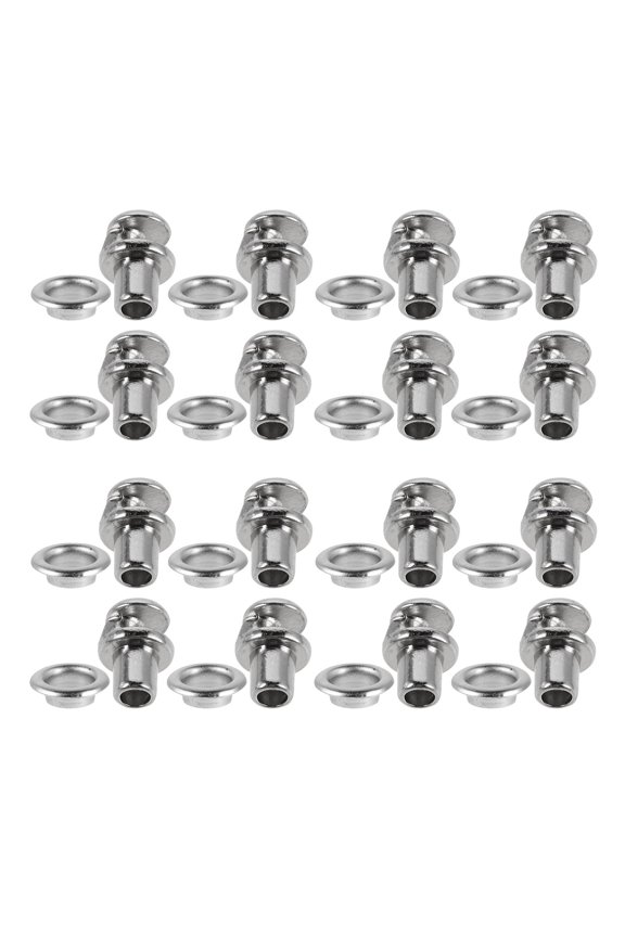 50Pcs Hiking Shoe Buckle Set with Rivets Metal Alloy Clips for Boot Repair